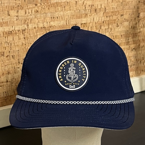Melin Other - Melin Hydro Coronado Snapback Mesh Back‎ Hat Blue Rope Size Small 3D Logo
